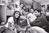 Students in a dorm.