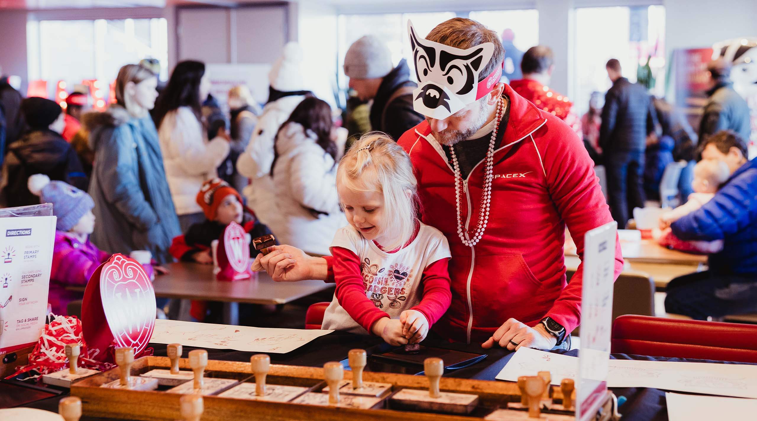 Families doing crafts 