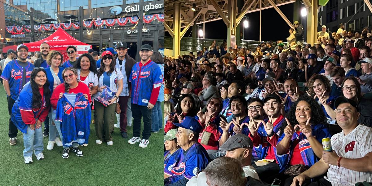 Latine Alumni gathered at Wrigley Field for a baseball game