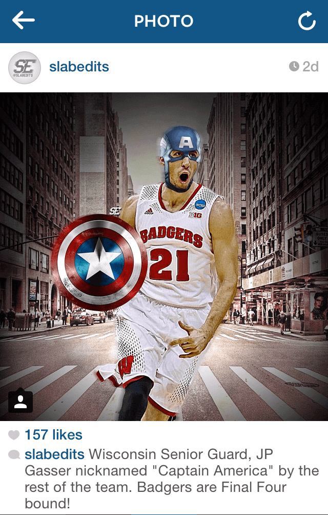 JP Gasser with Captain America mask and shield 
