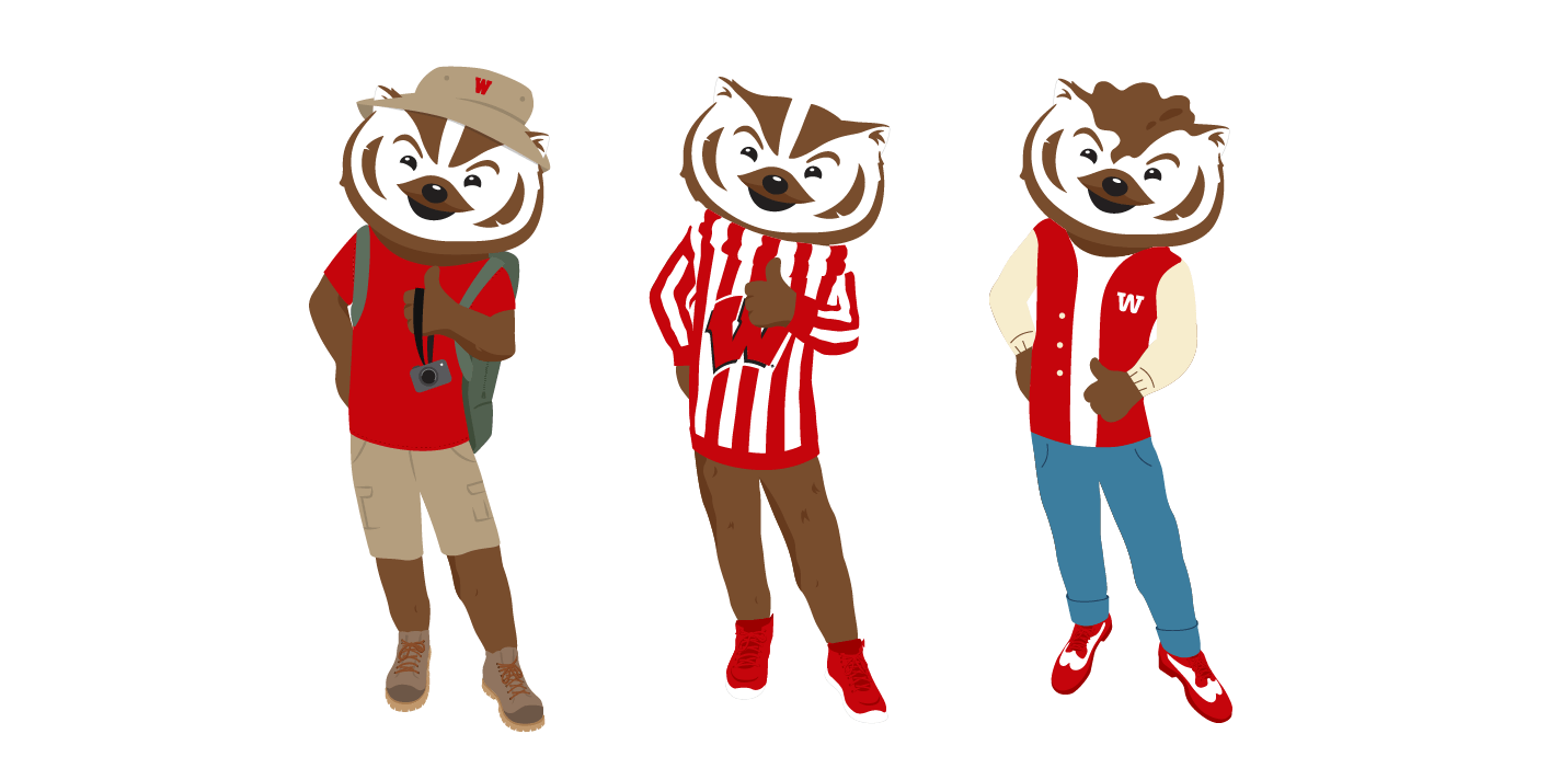 Flat Bucky in different attires