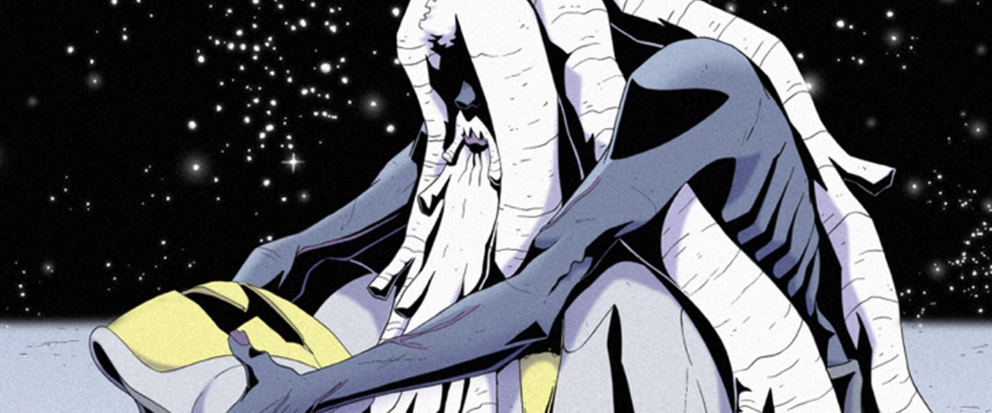 An image of the Cosmic Warrior, a character from Lambright's graphic novel.