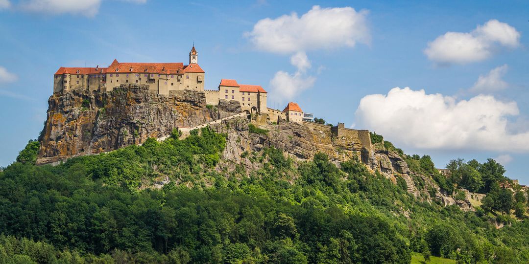 The Riegersburg castle surrounded by a beautiful landscape Located in the region of Styria, Austria