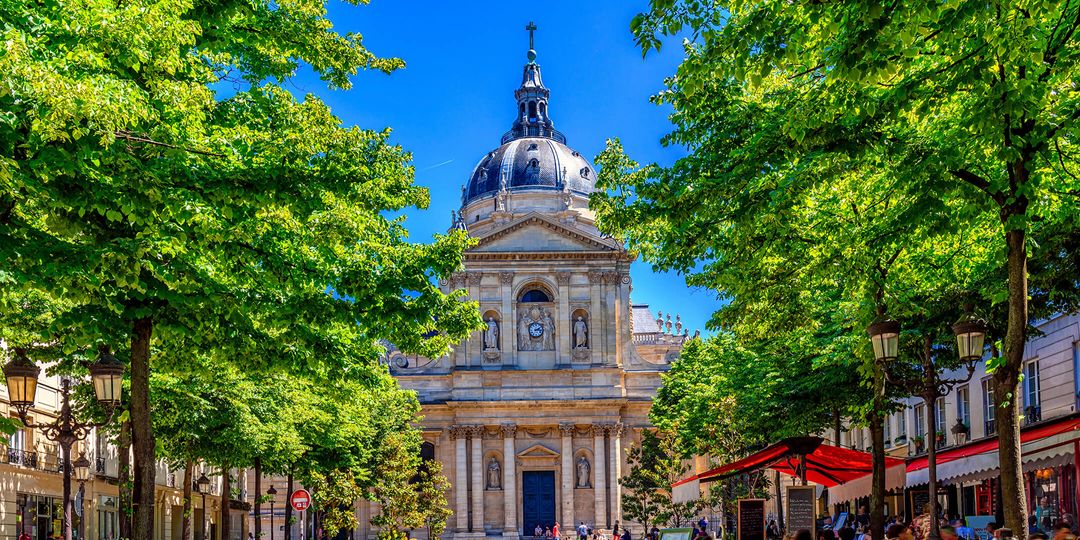 The Sorbonne is an edifice of the Latin Quarter, in Paris, Franc