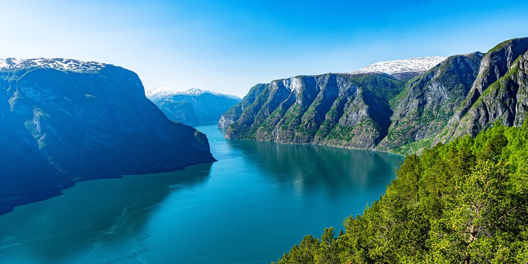 Norway Sognefjord in the summer